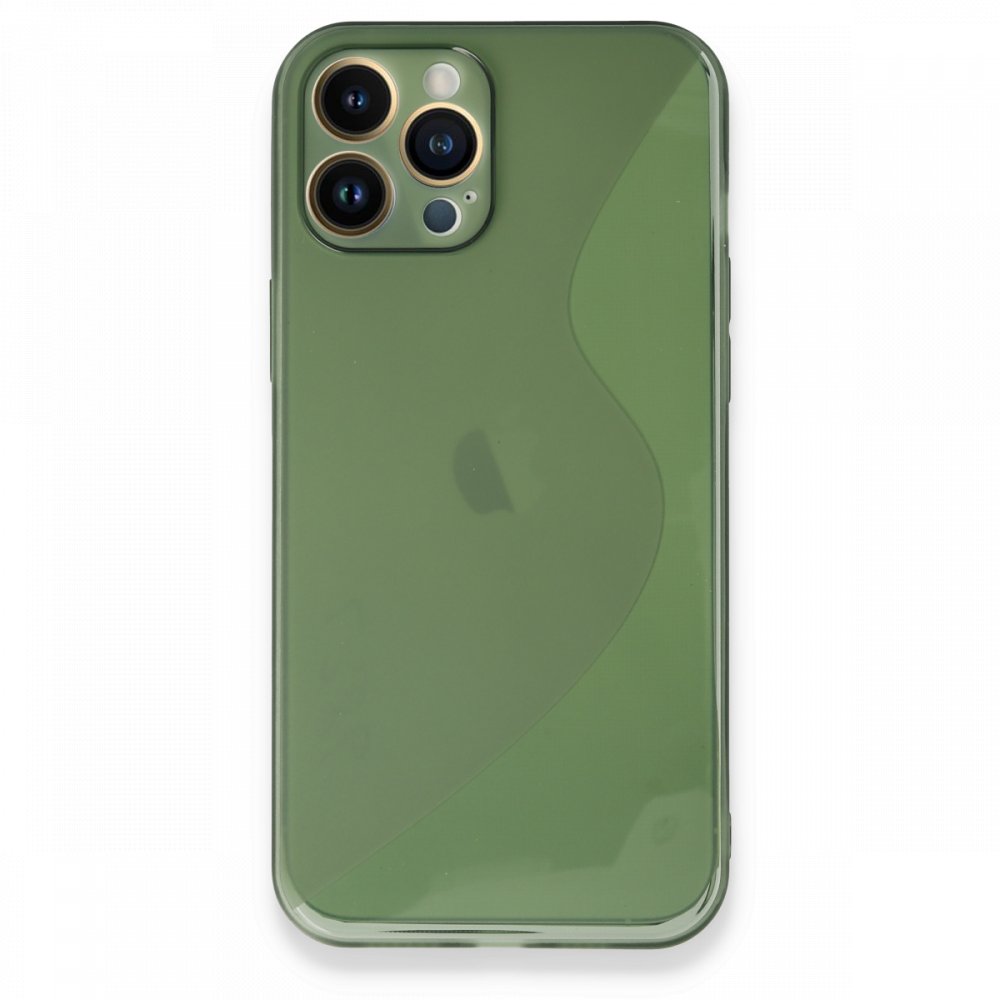 Newface iPhone 13 Pro Kılıf S Silikon - Yeşil