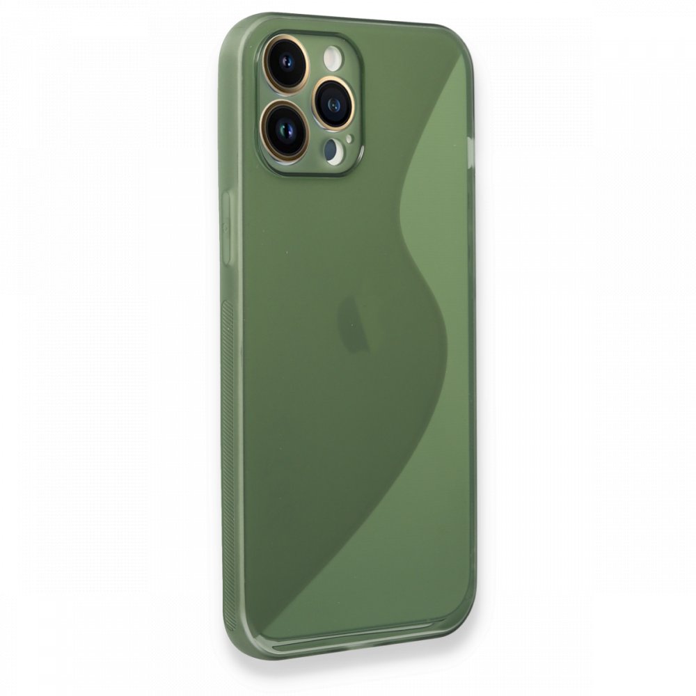 Newface iPhone 13 Pro Kılıf S Silikon - Yeşil