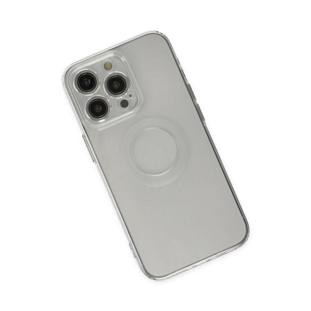 Newface iPhone 13 Pro Kılıf Santa Lens Silikon - Şeffaf