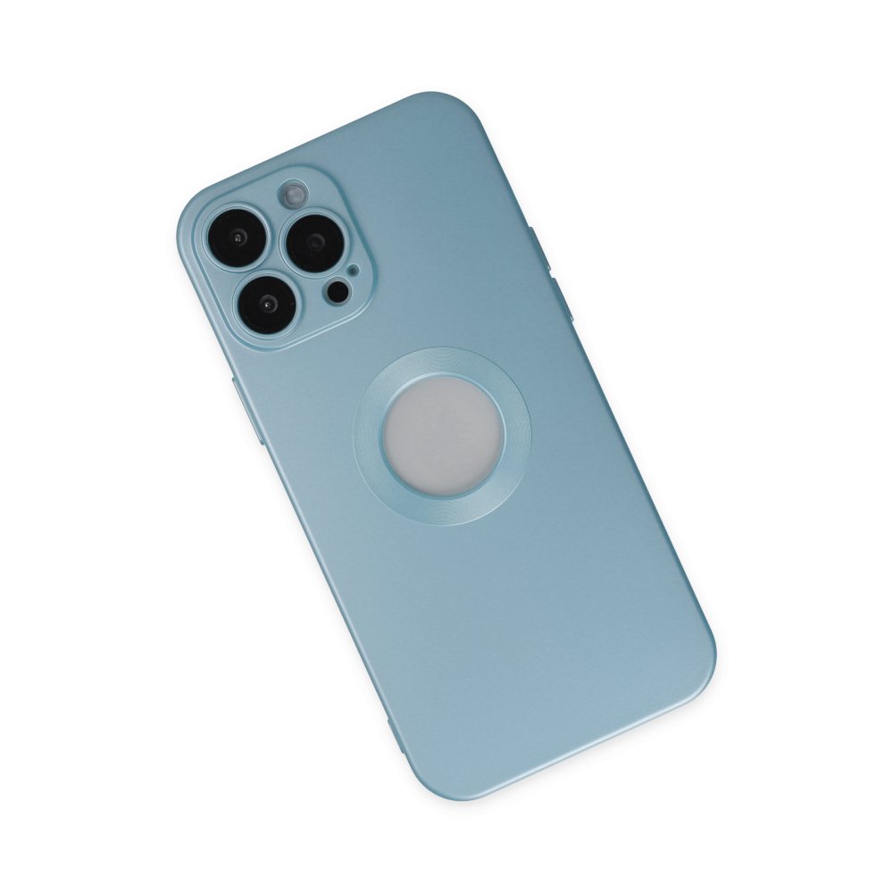 Newface iPhone 13 Pro Kılıf Vamos Lens Silikon - Mavi