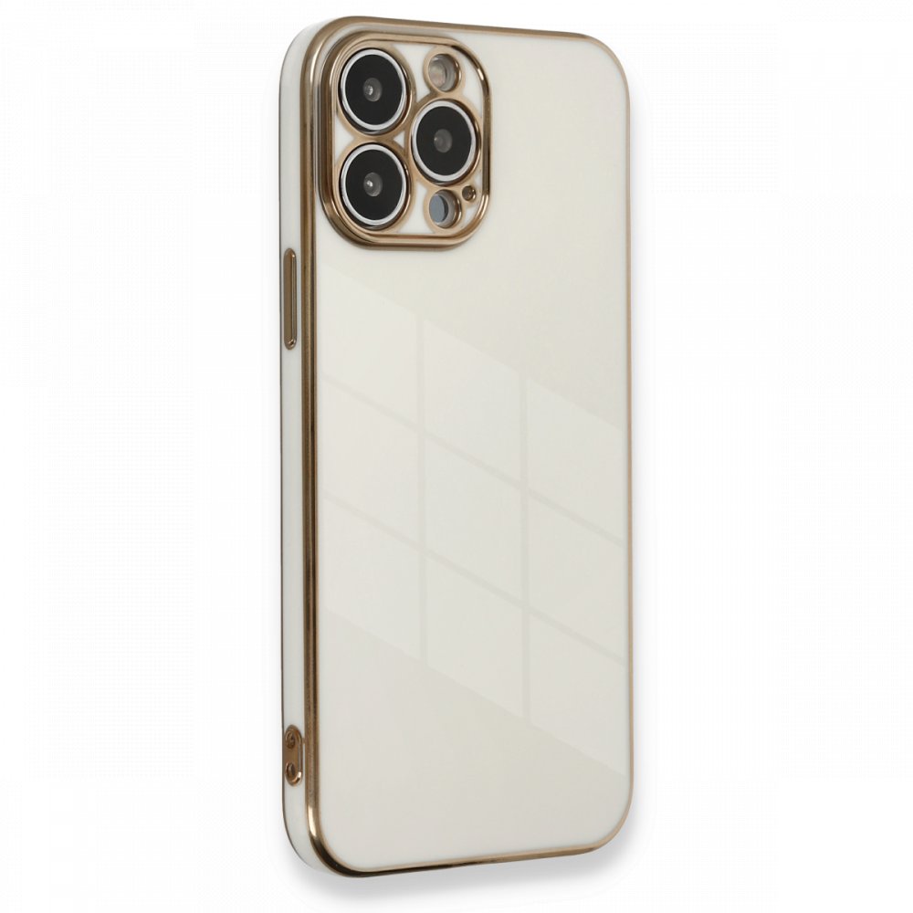 Newface iPhone 13 Pro Kılıf Volet Silikon - Beyaz