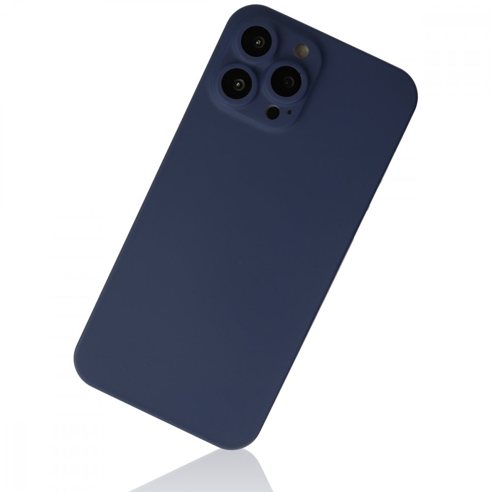 Newface iPhone 13 Pro Max Kılıf 360 Hayalet Full Body Silikon Kapak - Mavi
