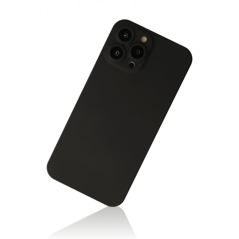 Newface iPhone 13 Pro Max Kılıf 360 Hayalet Full Body Silikon Kapak - Siyah