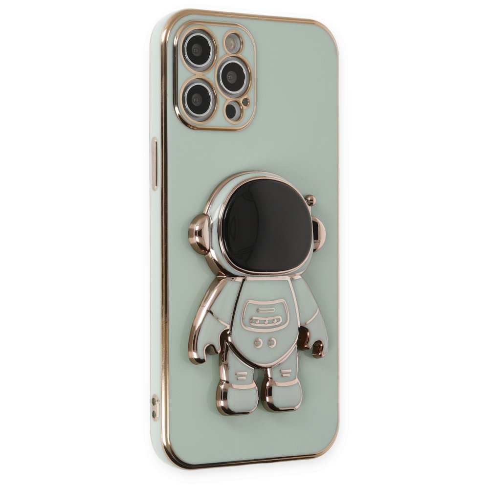 Newface iPhone 13 Pro Max Kılıf Aston Stand Silikon - Yeşil