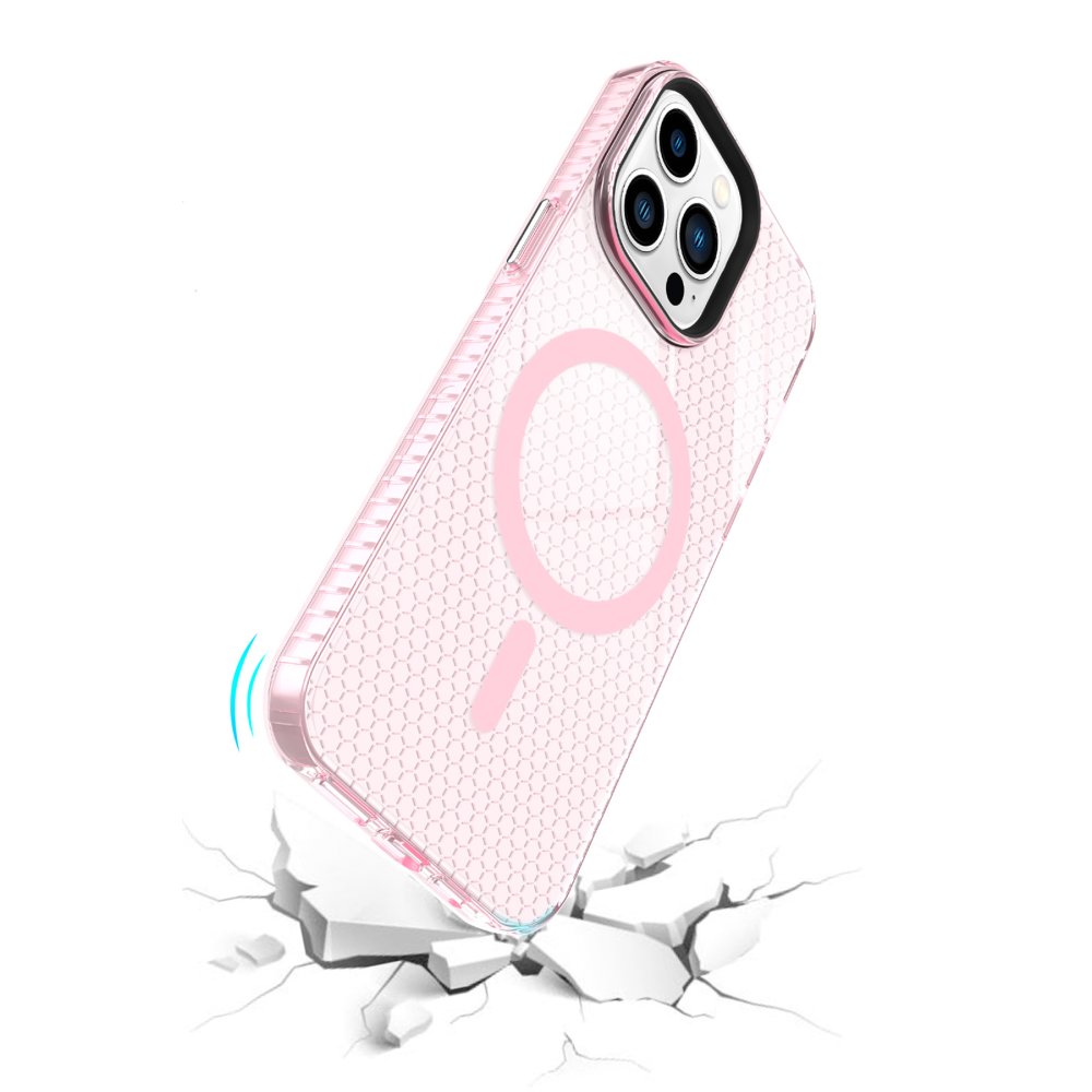 Newface iPhone 13 Pro Max Kılıf Beta Magneticsafe Silikon - Pembe