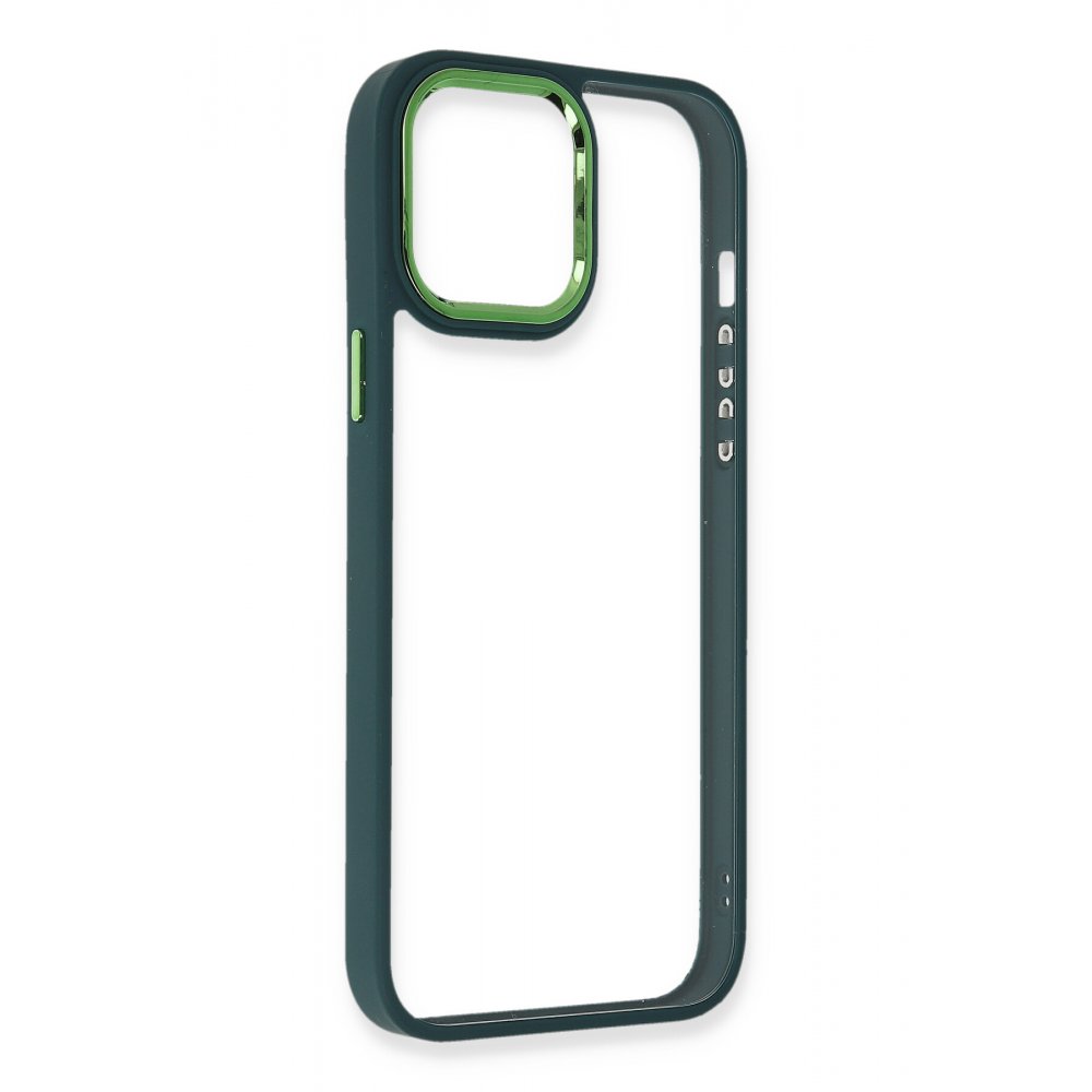 Newface iPhone 13 Pro Max Kılıf Dora Kapak - Haki Yeşil