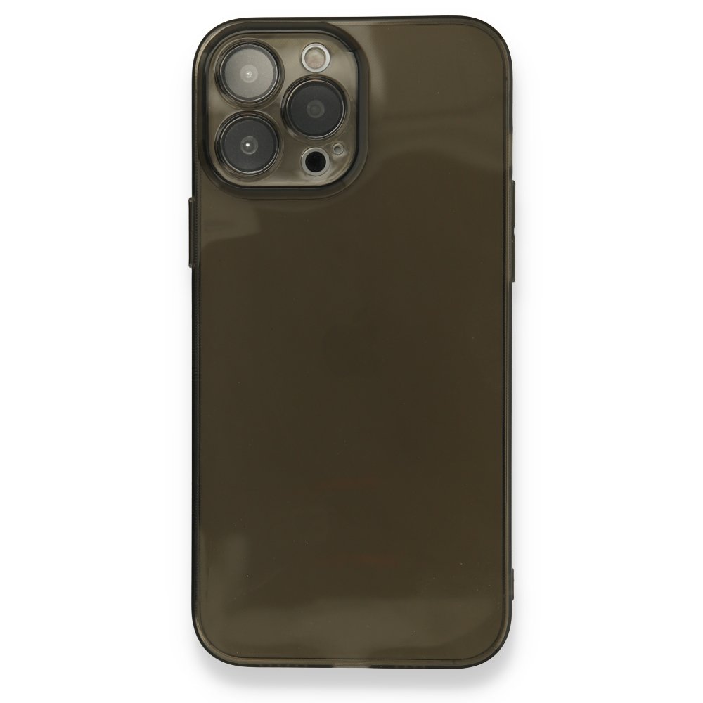 Newface iPhone 13 Pro Max Kılıf Fly Lens Silikon - Siyah