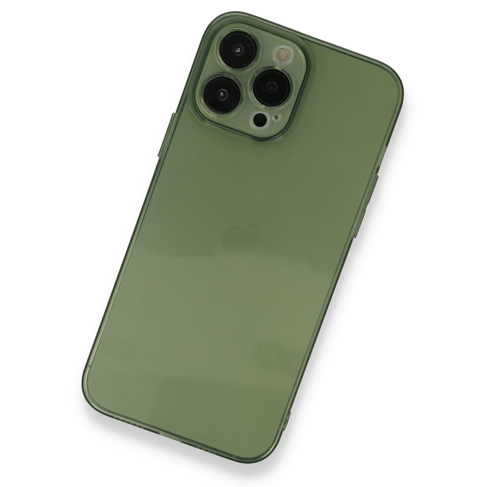 Newface iPhone 13 Pro Max Kılıf Fly Lens Silikon - Yeşil