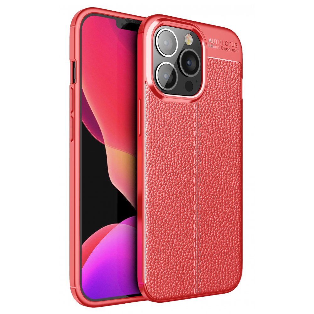 Newface iPhone 13 Pro Max Kılıf Auto Focus Kapak - Kırmızı