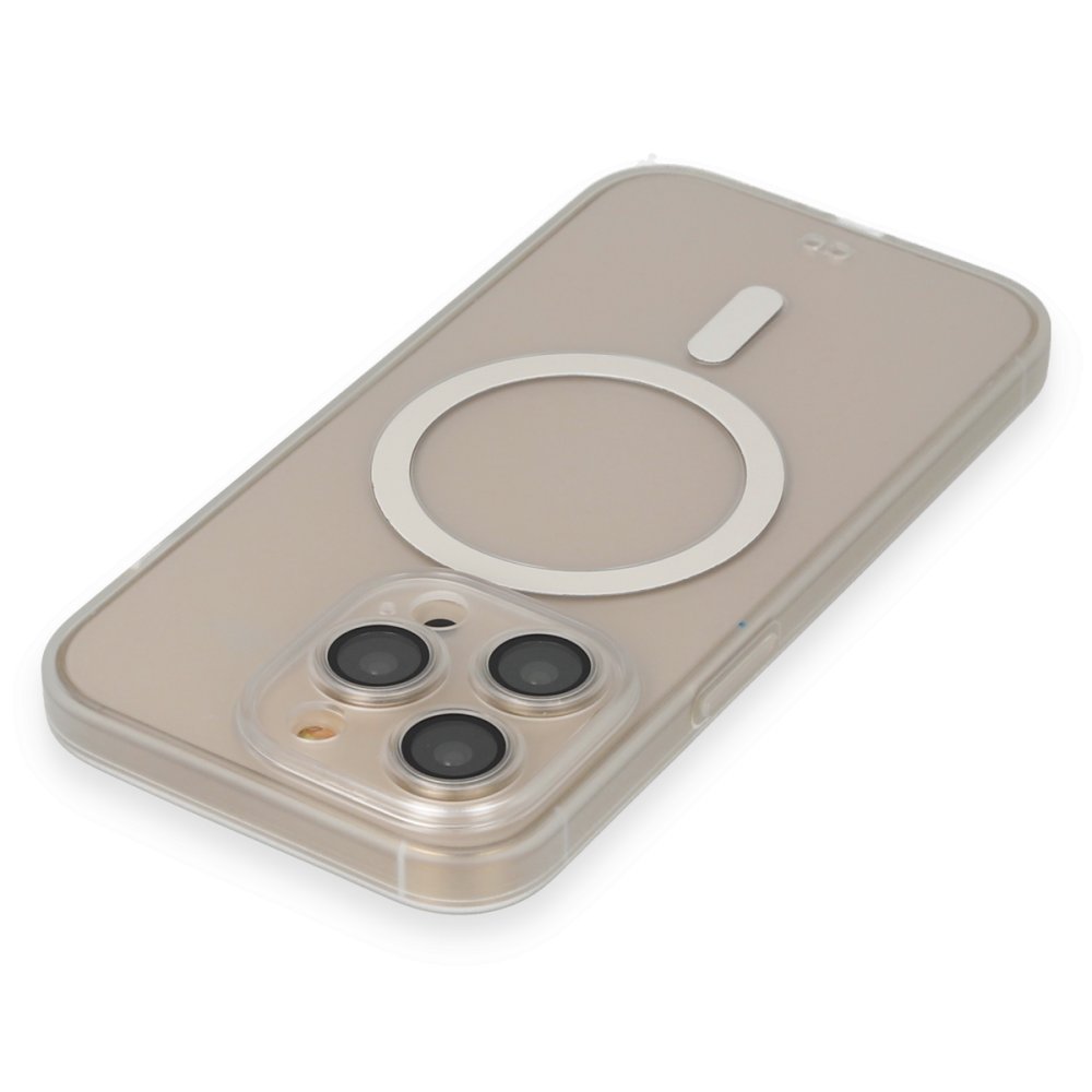 Newface iPhone 13 Pro Max Kılıf Grand Magneticsafe Kapak - Şeffaf