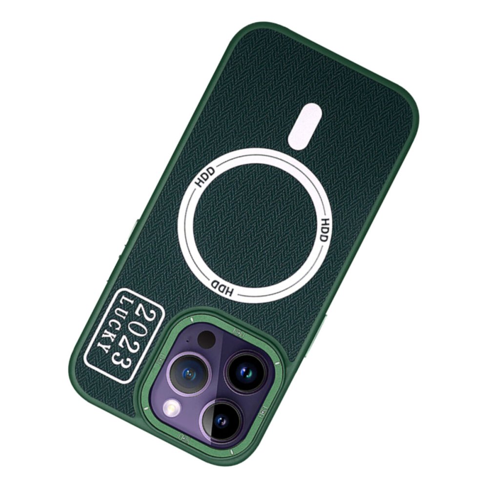 HDD iPhone 13 Pro Max Kılıf HBC-157 Granada Magneticsafe Kapak - Koyu Yeşil