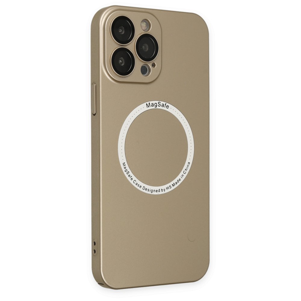 Newface iPhone 13 Pro Max Kılıf Jack Magneticsafe Lens Silikon - Gold