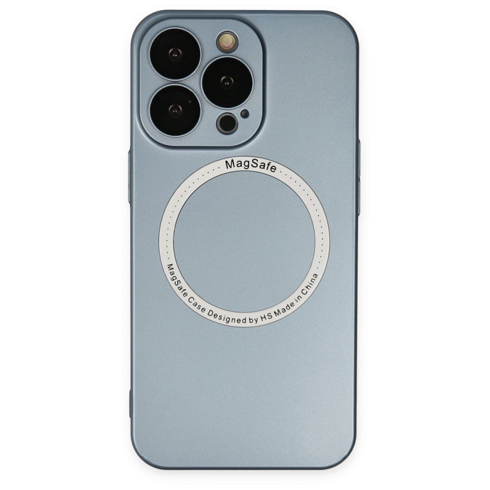 Newface iPhone 13 Pro Max Kılıf Jack Magneticsafe Lens Silikon - Sierra Blue