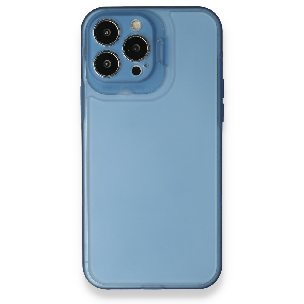 Newface iPhone 13 Pro Max Kılıf Jumbo Silikon - Mavi