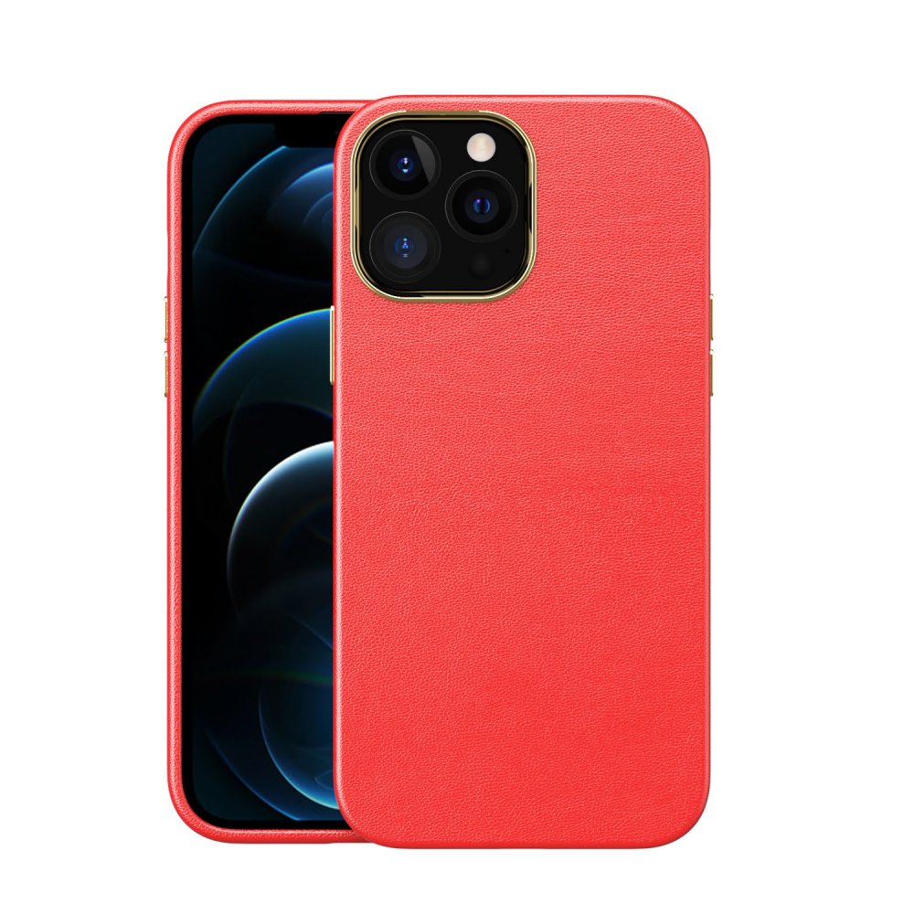 Newface iPhone 13 Pro Max Kılıf Label Kapak - Kırmızı