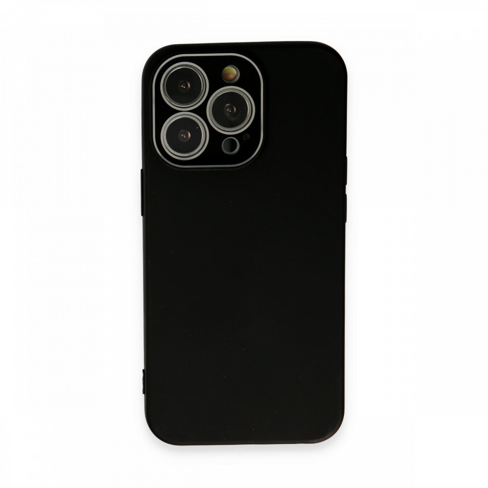 Newface iPhone 13 Pro Max Kılıf Lansman Glass Kapak - Siyah