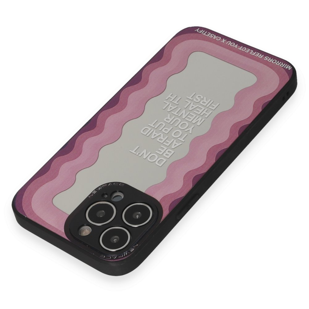 Newface iPhone 13 Pro Max Kılıf Mirror Desenli Kapak - Mirror - 11