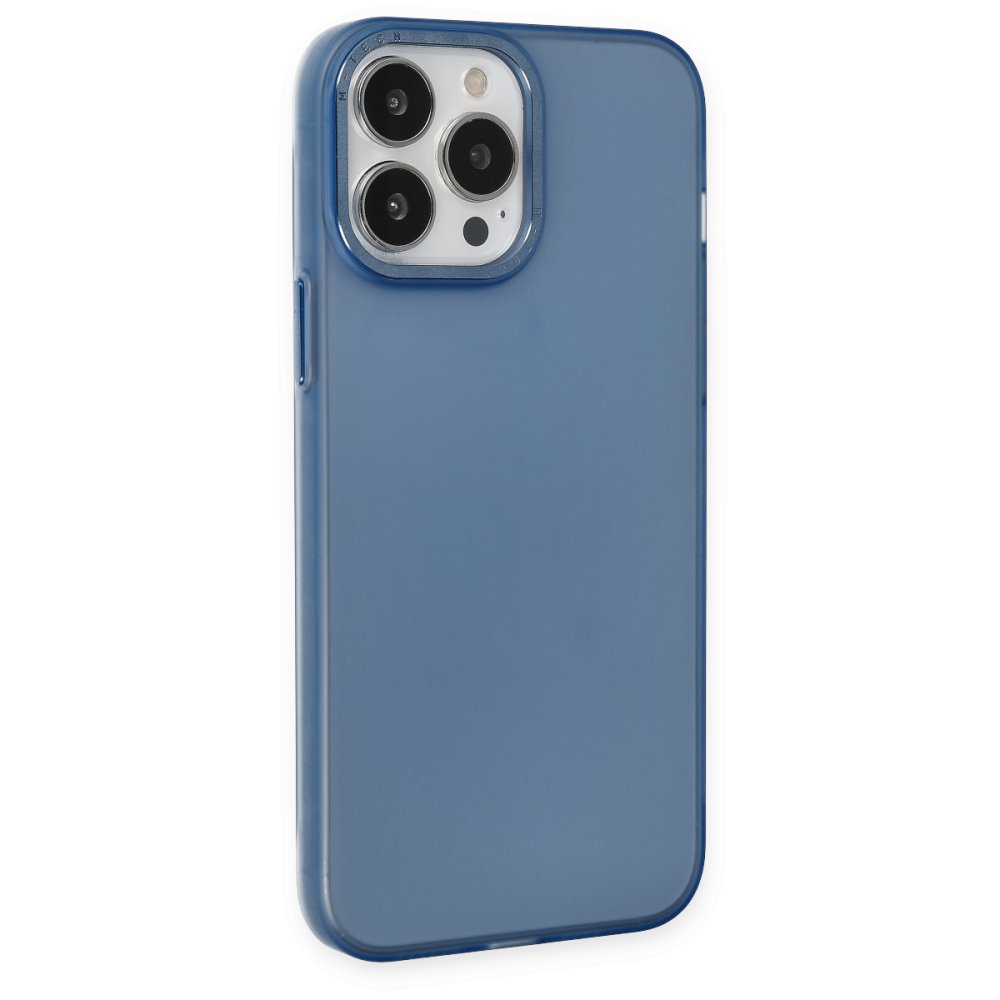 Newface iPhone 13 Pro Max Kılıf Modos Metal Kapak - Lacivert