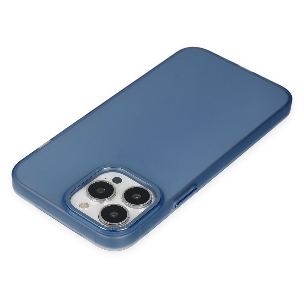 Newface iPhone 13 Pro Max Kılıf Modos Metal Kapak - Lacivert