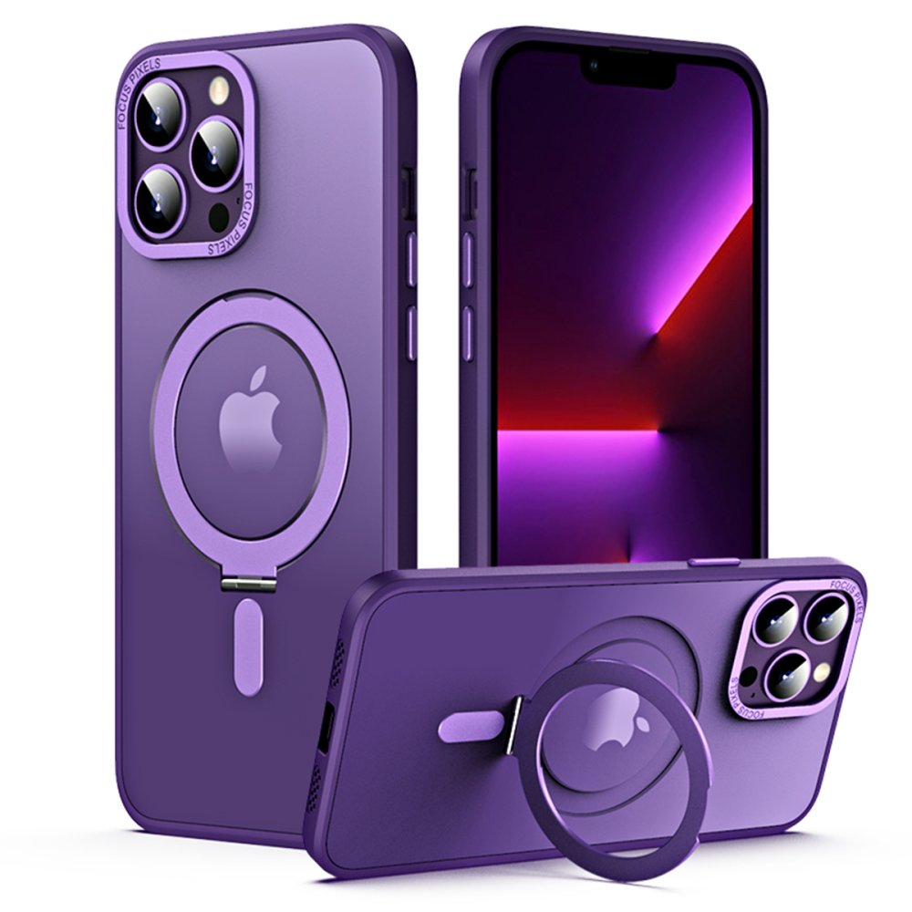 Newface iPhone 13 Pro Max Kılıf Mudo Mat Magneticsafe Kapak - Siyah