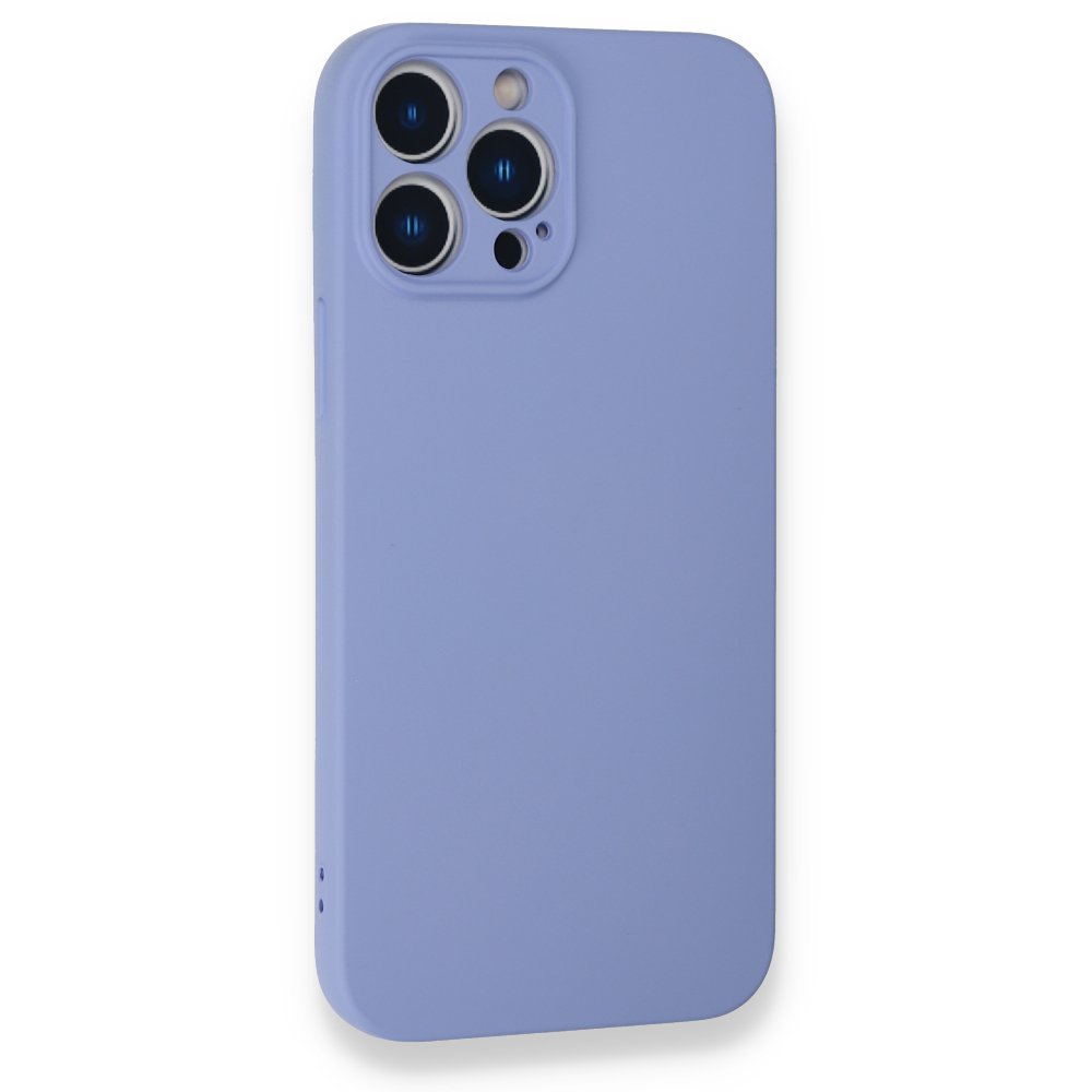 Newface iPhone 13 Pro Max Kılıf Nano içi Kadife Silikon - Lila