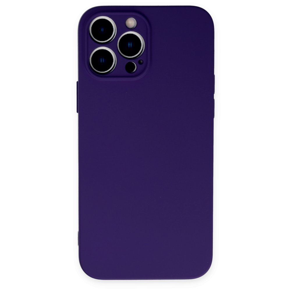 Newface iPhone 13 Pro Max Kılıf Nano içi Kadife Silikon - Mor