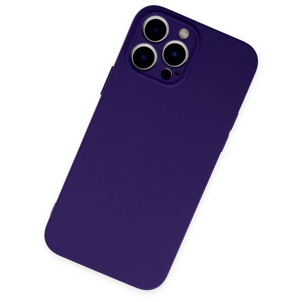 Newface iPhone 13 Pro Max Kılıf Nano içi Kadife Silikon - Mor