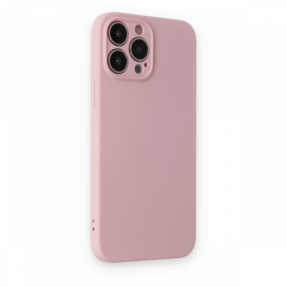 Newface iPhone 13 Pro Max Kılıf Nano içi Kadife Silikon - Pembe