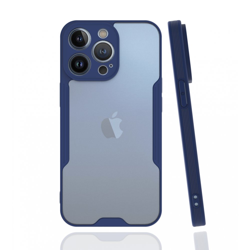 Newface iPhone 13 Pro Max Kılıf Platin Silikon - Lacivert