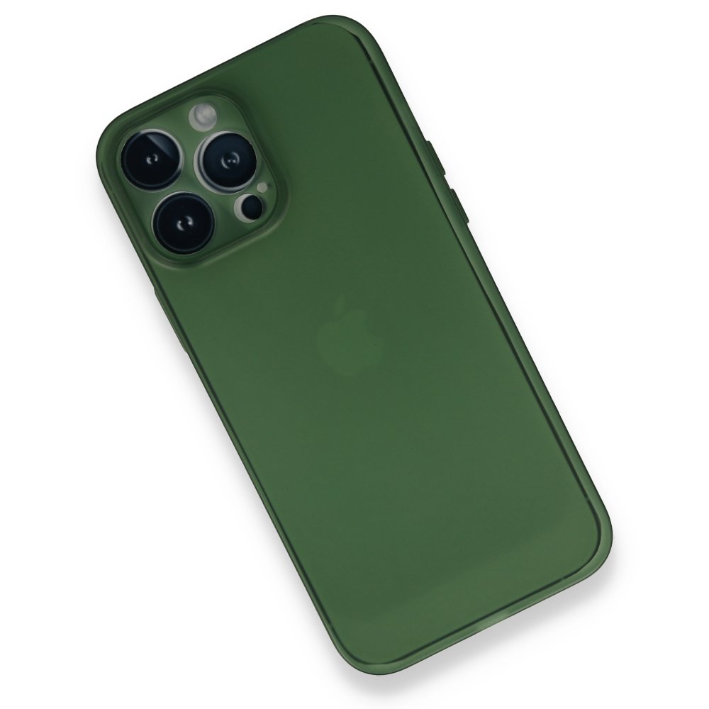 Newface iPhone 13 Pro Max Kılıf PP Ultra İnce Kapak - Yeşil