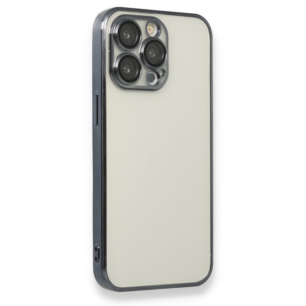 Newface iPhone 14 Pro Max Kılıf Razer Lensli Silikon - Siyah