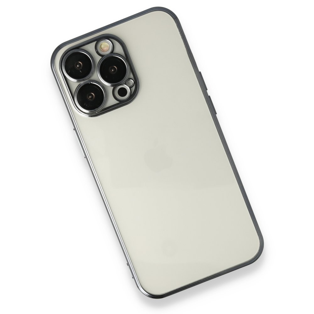 Newface iPhone 13 Pro Max Kılıf Razer Lensli Silikon - Siyah
