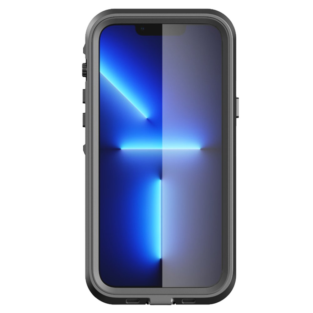 Newface iPhone 13 Pro Max Kılıf Red Pepper Magneticsafe Su Geçirmez Kılıf - Siyah-Gri