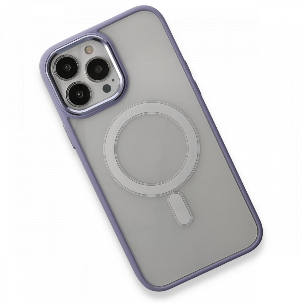 Newface iPhone 13 Pro Max Kılıf Room Magneticsafe Silikon - Lila