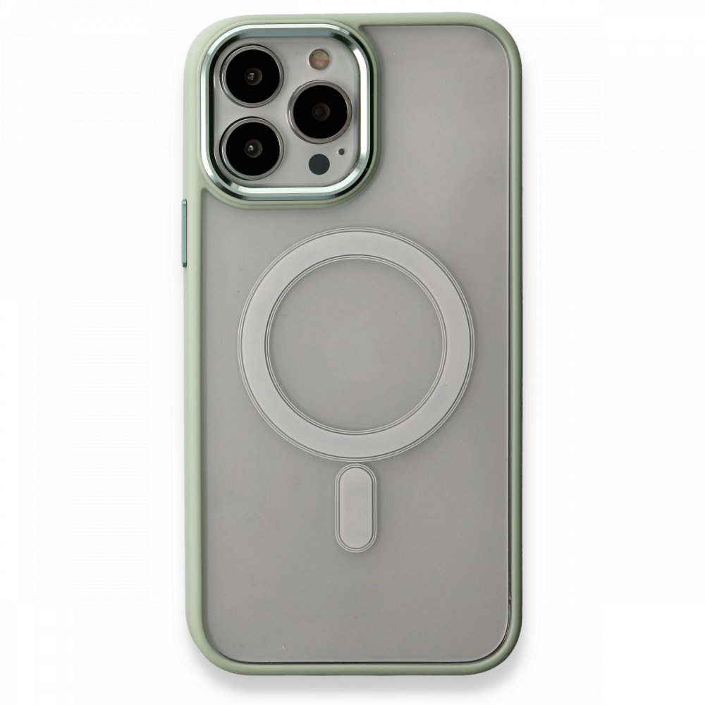 Newface iPhone 13 Pro Max Kılıf Room Magneticsafe Silikon - Su Yeşili