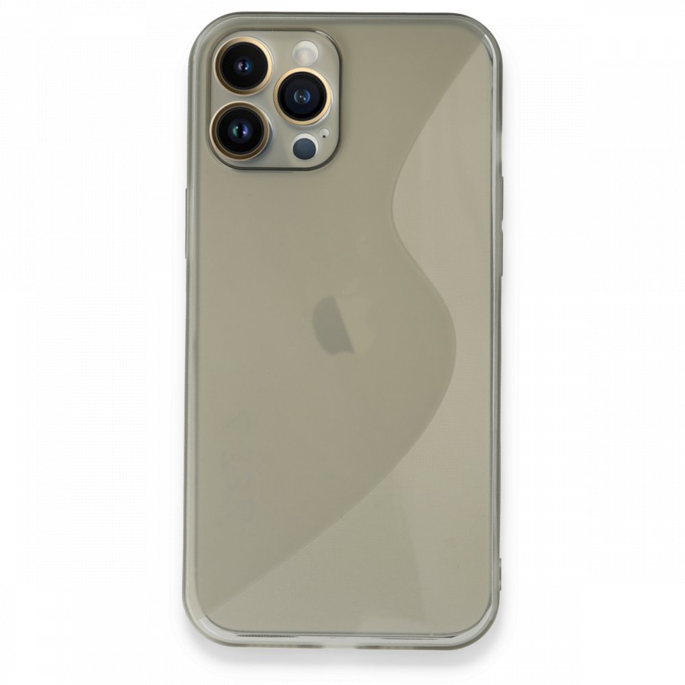 Newface iPhone 13 Pro Max Kılıf S Silikon - Gri