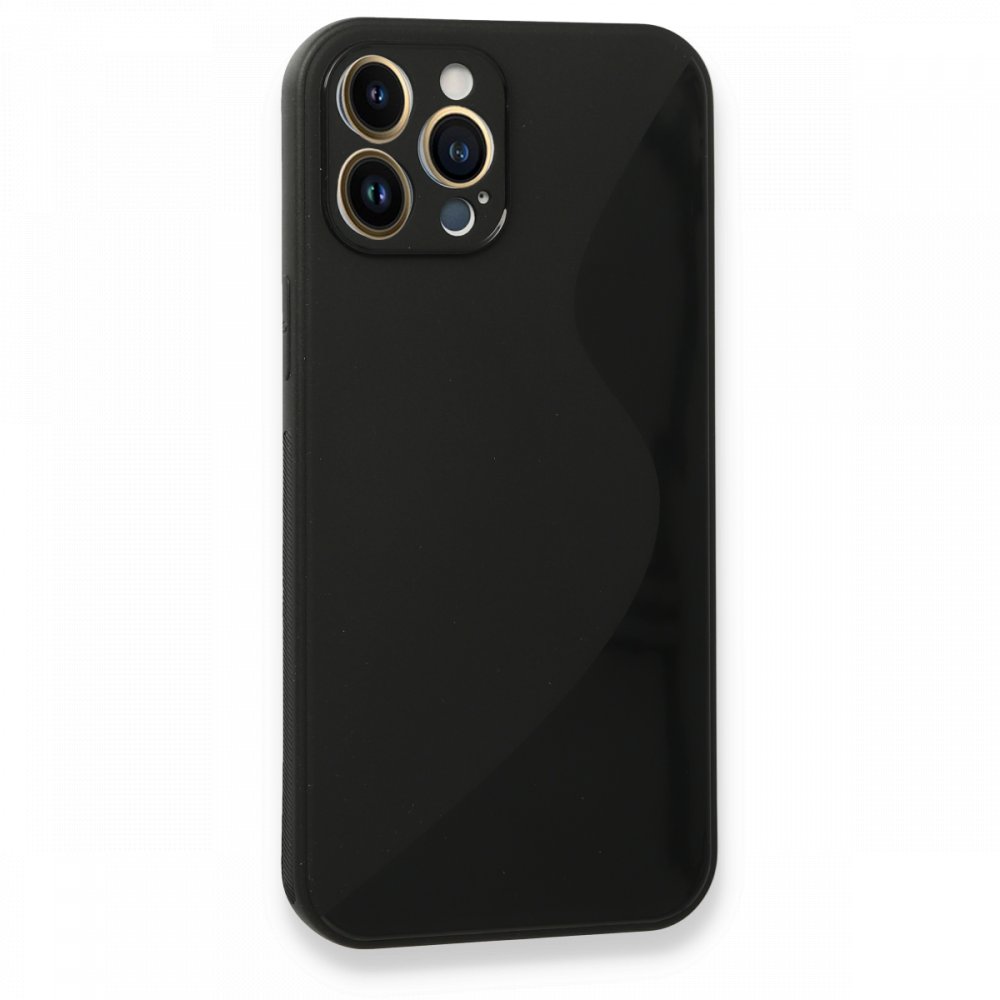 Newface iPhone 13 Pro Max Kılıf S Silikon - Siyah