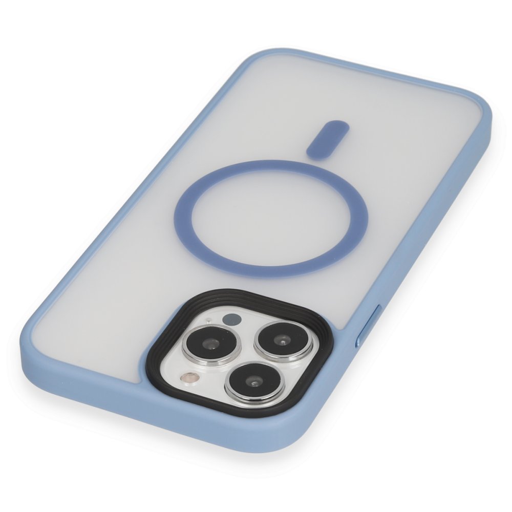 Newface iPhone 13 Pro Max Kılıf Trex Magneticsafe Kapak - Sierra Blue