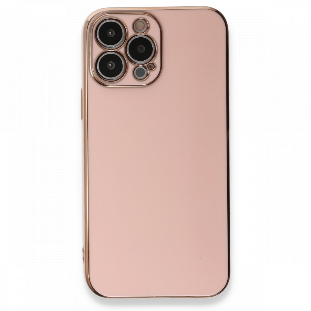 Newface iPhone 13 Pro Max Kılıf Volet Silikon - Pembe