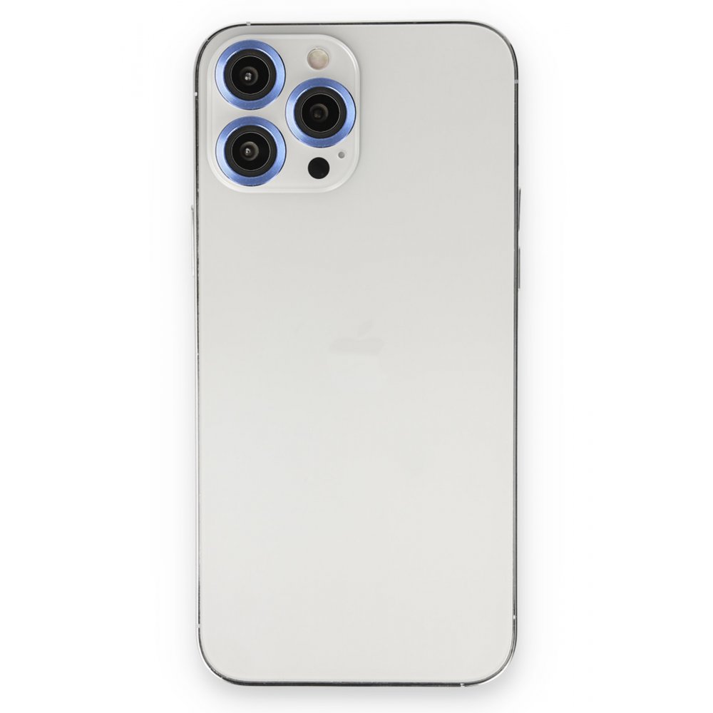 Newface iPhone 13 Pro Metal Kamera Lens - Mavi