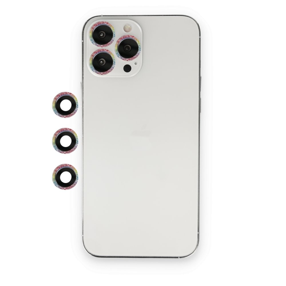 Newface iPhone 13 Pro Max Shine Kamera Lens - Rainbow