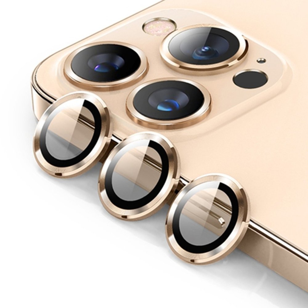 Newface iPhone 13 Pro Max Valdez Metal Kamera Lens - Gold