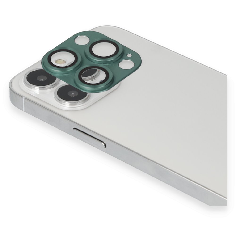Newface iPhone 13 Pro Pers Alüminyum Kamera Lens - Yeşil