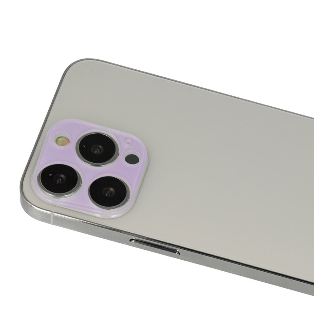 Newface iPhone 13 Pro Max Rainbow Kamera Lens Koruma Cam - Mor