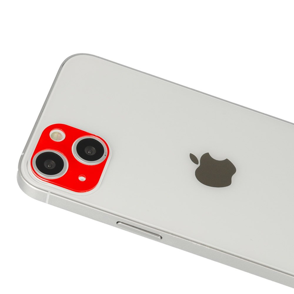 Newface iPhone 13 Mini Rainbow Kamera Lens Koruma Cam - Kırmızı