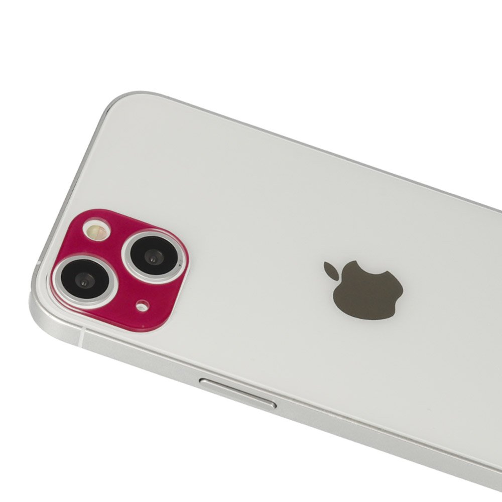 Newface iPhone 13 Mini Rainbow Kamera Lens Koruma Cam - Koyu Kırmızı