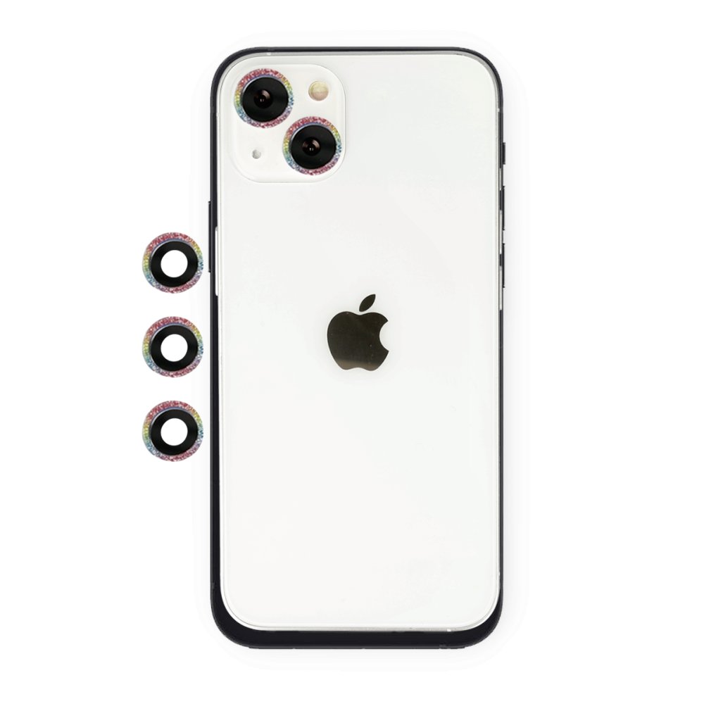 Newface iPhone 13 Shine Kamera Lens - Rainbow