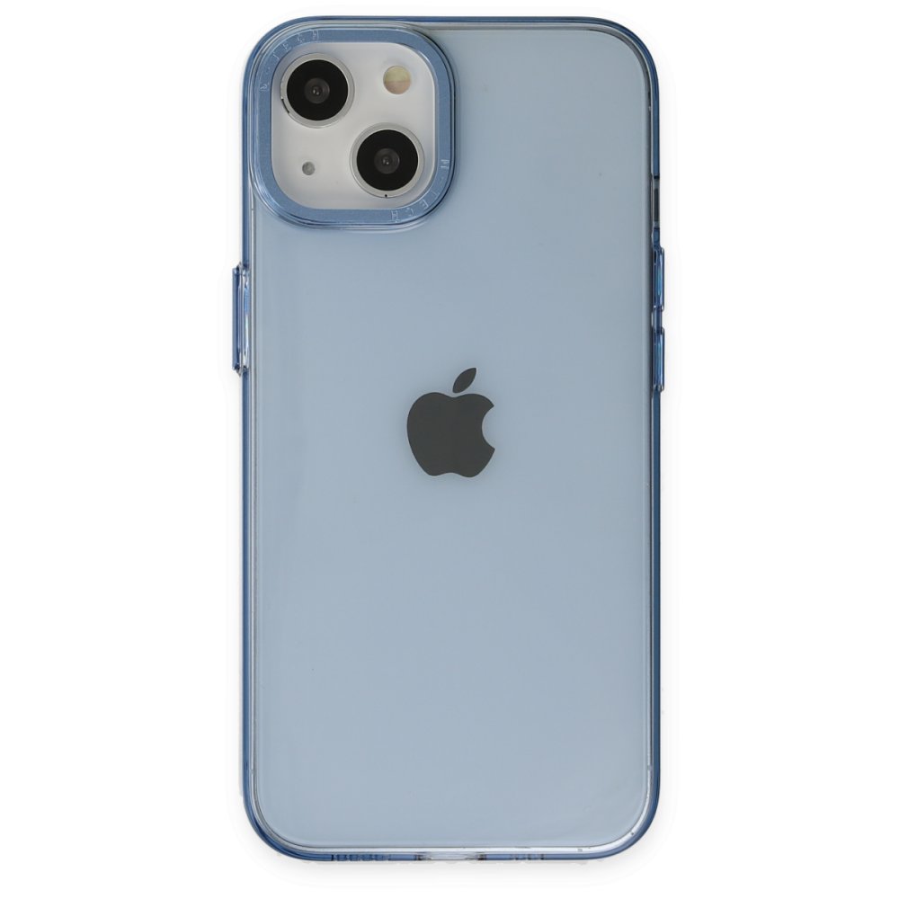 Newface iPhone 14 Kılıf Anka PC Sert Metal Kapak - Mavi
