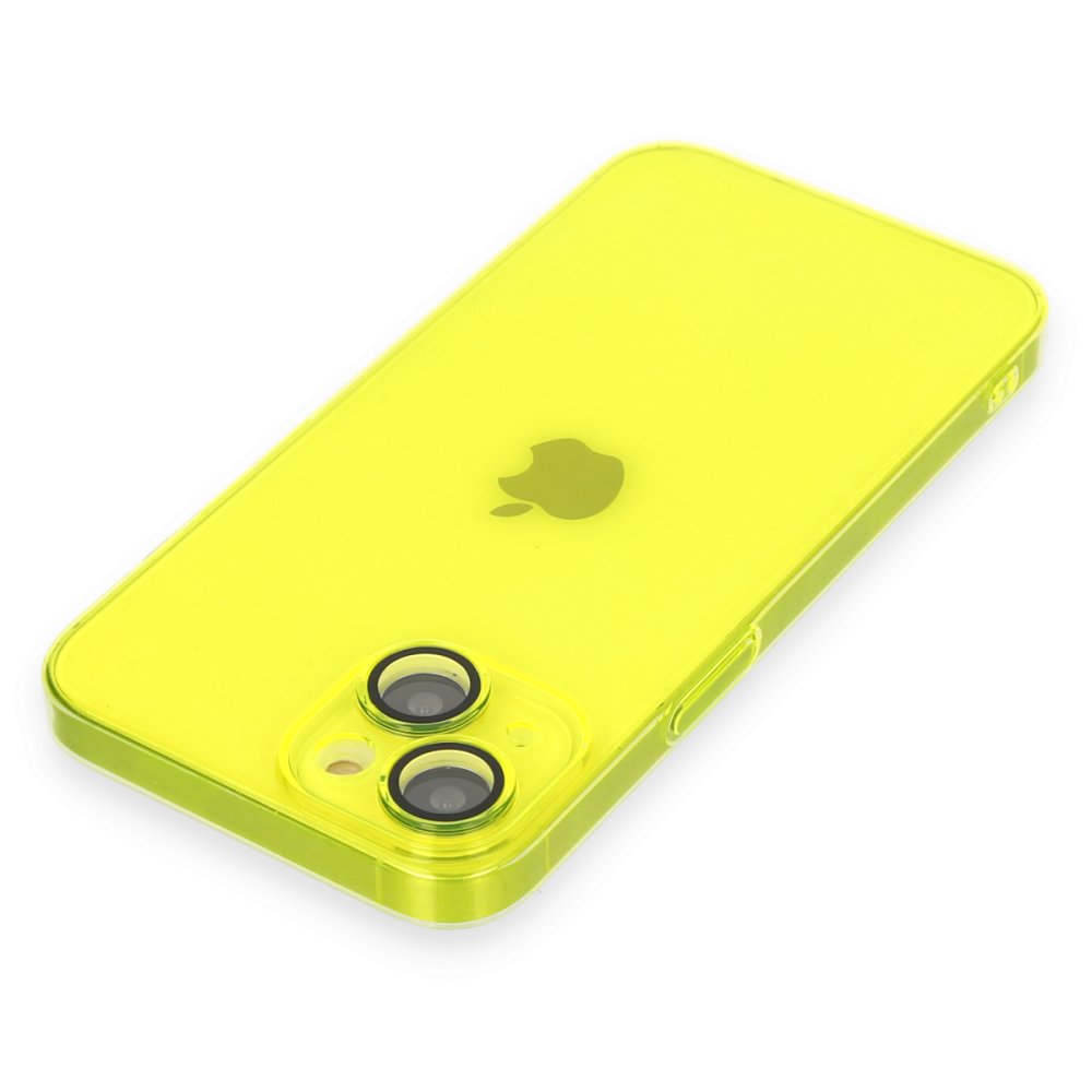 Newface iPhone 14 Kılıf Armada Lensli Kapak - Sarı