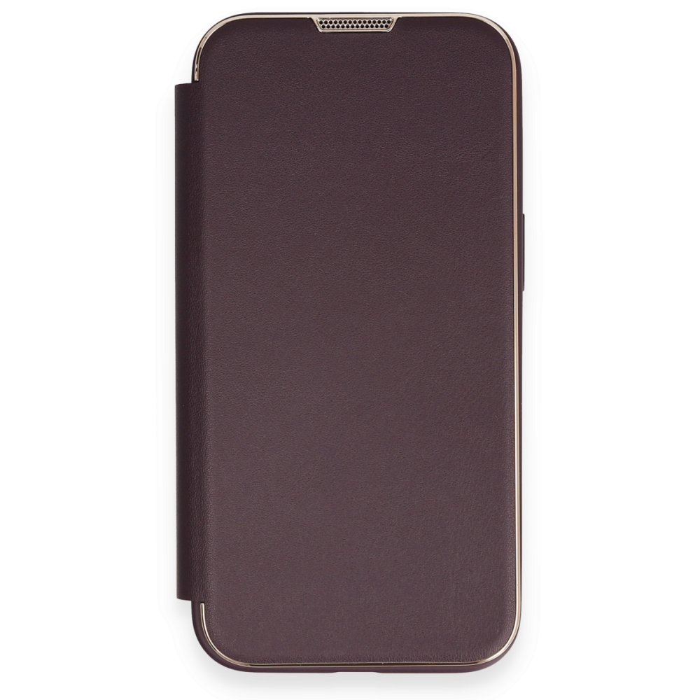 Newface iPhone 14 Kılıf Dolpin Kapaklı - Derin Mor